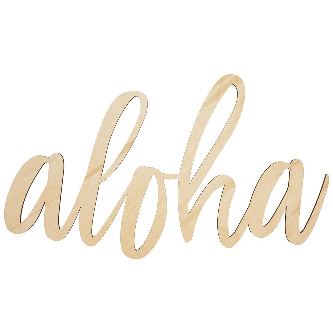 Amazon.com: Koyal Wholesale Aloha Bar Sign, Scripted Laser Cut